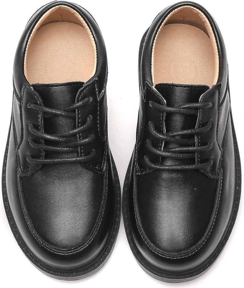 DADAWEN Toddler Boys Girls Classic Lace-Up Dress Shoes Oxfords Wedding Church School Uniform Shoes (Toddler/Little Kid/Big Kid) - Image 4